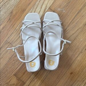 Elegant Cream Strappy Sandals